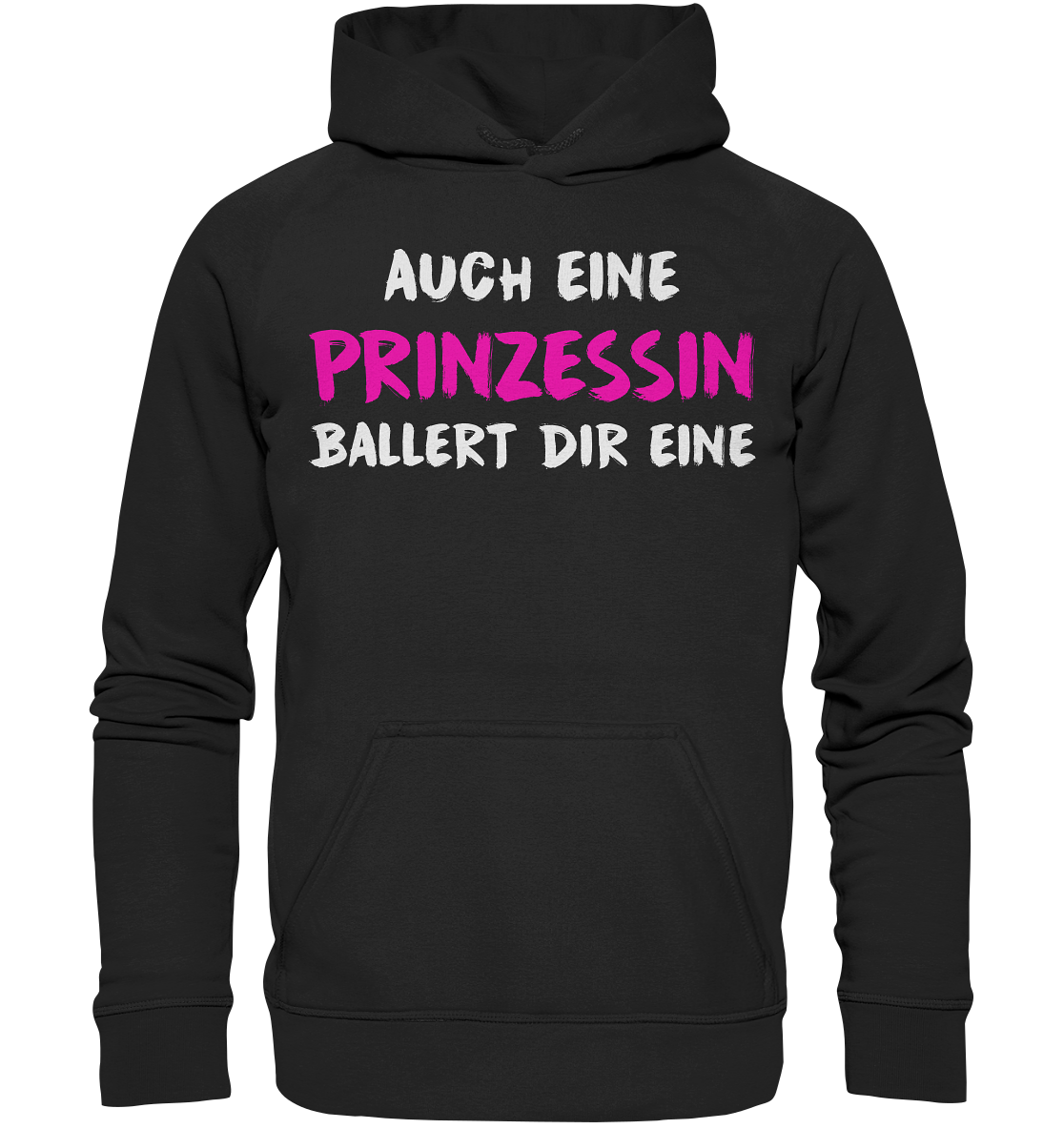 Turnbeutel „Auch Eine Prinzessin Ballert Dir Eine“ – 44x33 Cm, Wasserabweisend, 11 Liter Fassungsvermögen