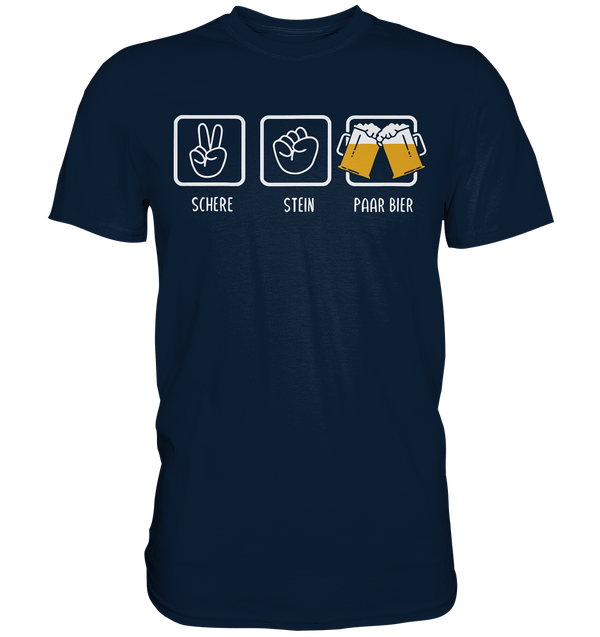 Schere, Stein, Paar Bier - Premium Shirt