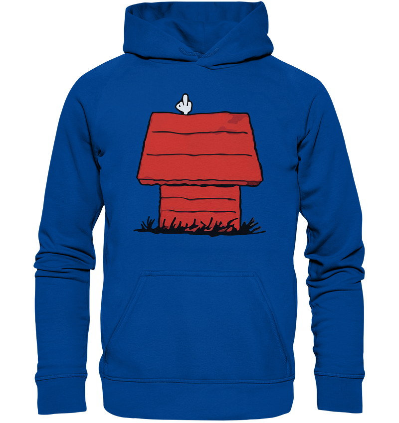 Rote Hütte mit Finger - Basic Unisex Hoodie