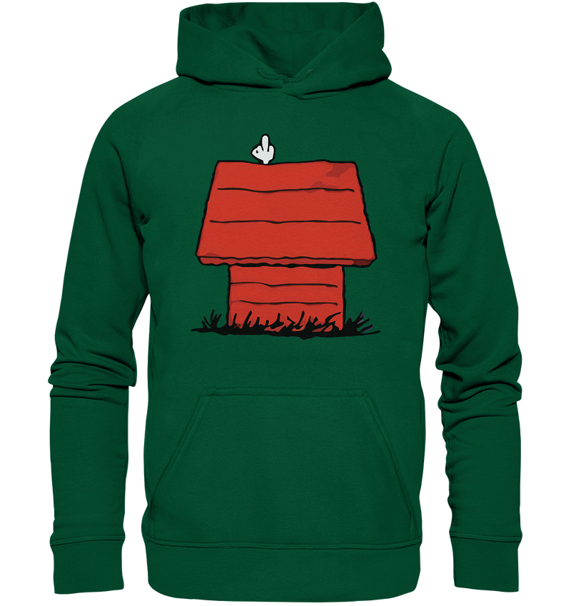 Rote Hütte mit Finger - Basic Unisex Hoodie