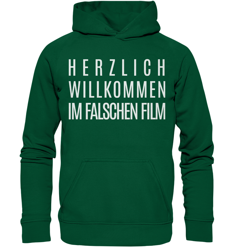 Herzlich Willkommen im falschen Film - Basic Unisex Hoodie