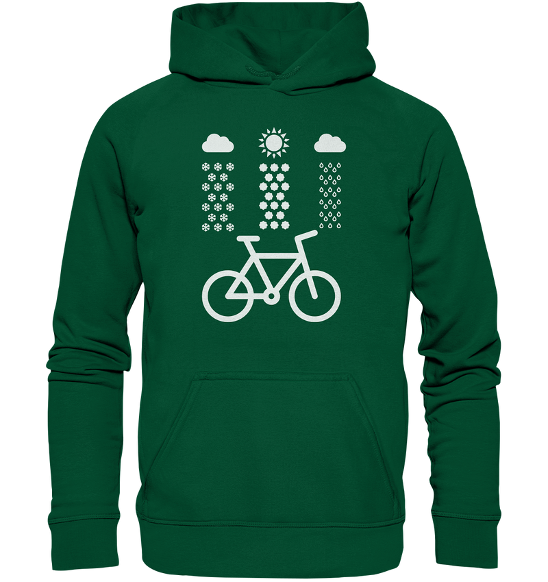 Jedes Wetter ist gut zum Biken - Basic Unisex Hoodie