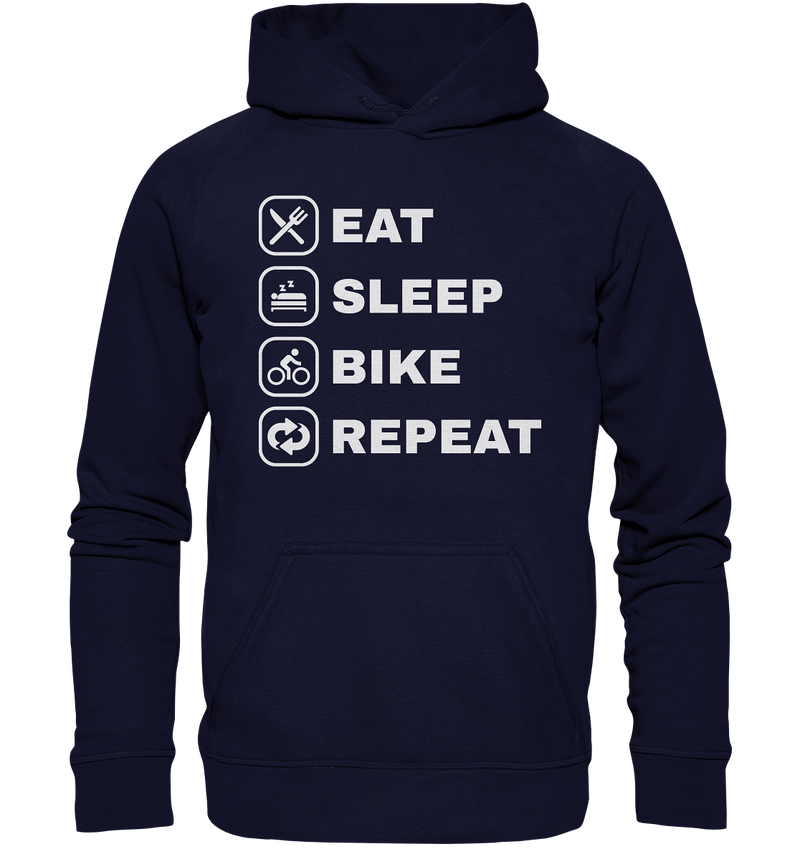 EAT SLEEP BIKE REPEAT - Basic Unisex Hoodie