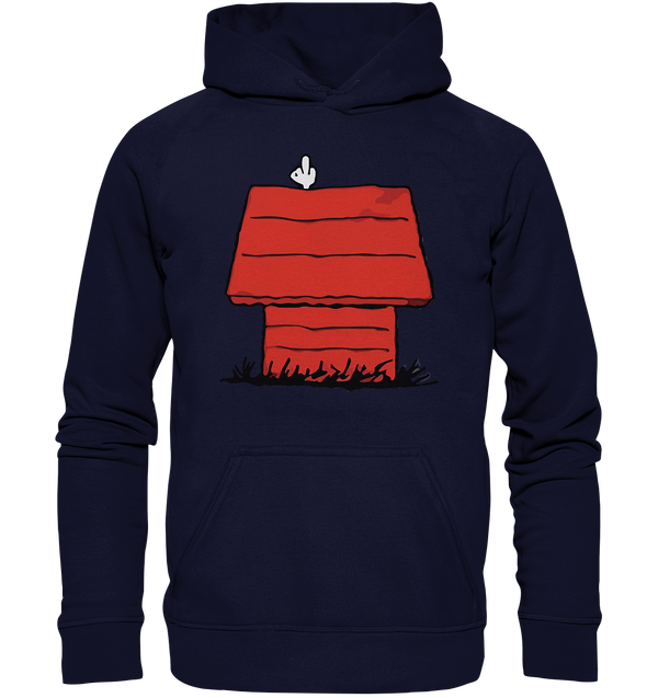 Rote Hütte mit Finger - Basic Unisex Hoodie