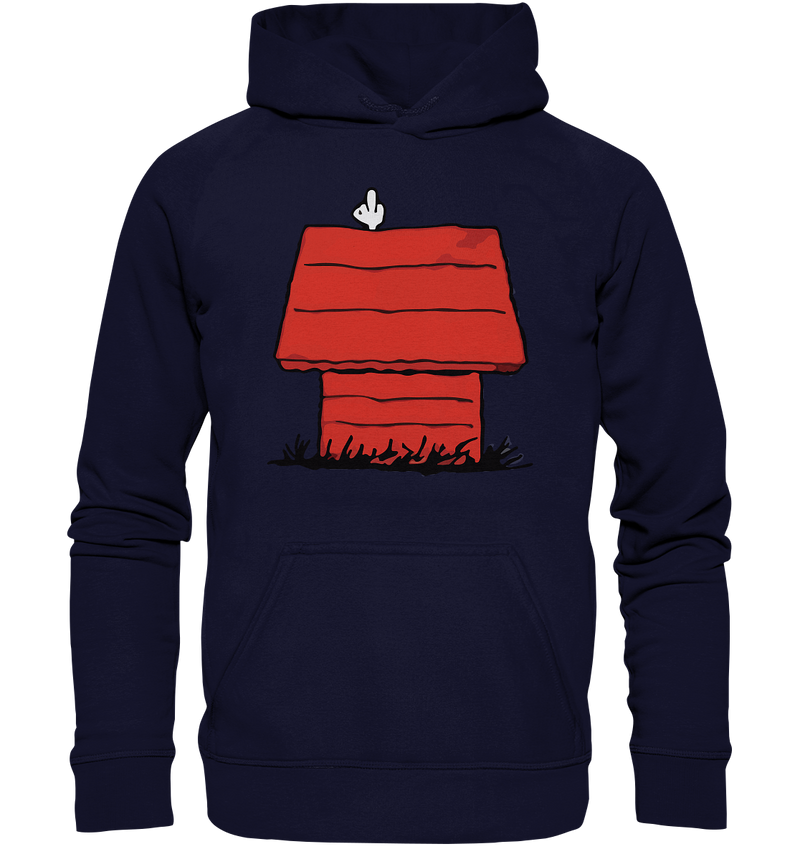 Rote Hütte mit Finger - Basic Unisex Hoodie