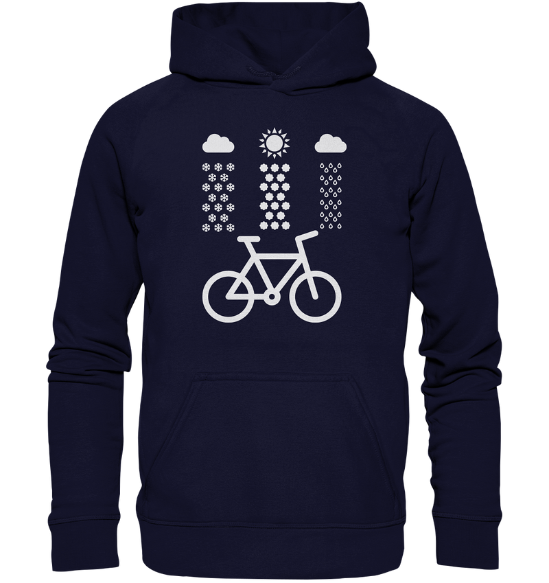 Jedes Wetter ist gut zum Biken - Basic Unisex Hoodie