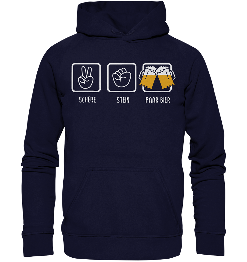 Schere, Stein, Paar Bier - Basic Unisex Hoodie