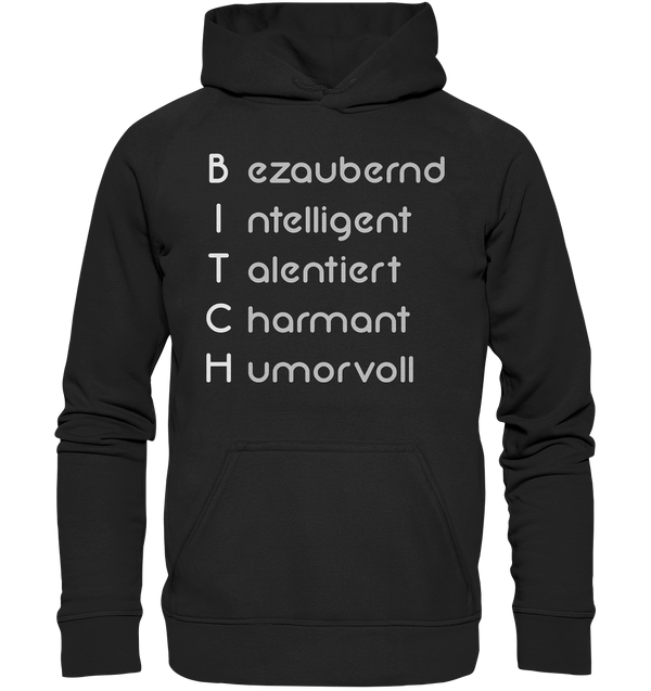 Bezaubernd, Intelligent, Talentiert, Charmant, Humorvoll - Basic Unisex Hoodie