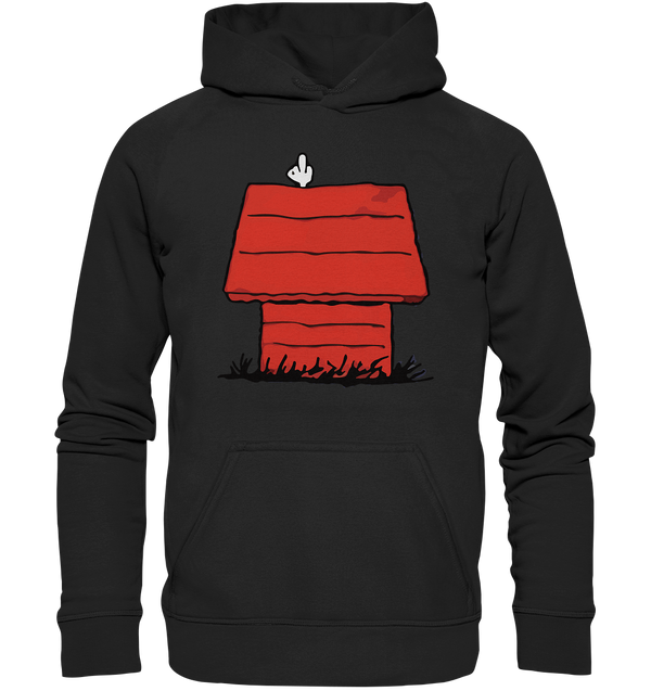 Rote Hütte mit Finger - Basic Unisex Hoodie