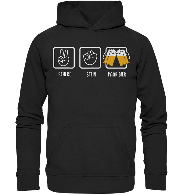 Schere, Stein, Paar Bier - Basic Unisex Hoodie