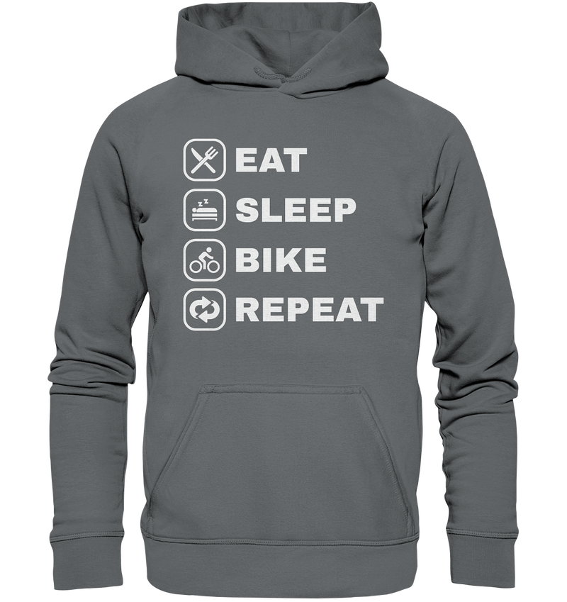 EAT SLEEP BIKE REPEAT - Basic Unisex Hoodie