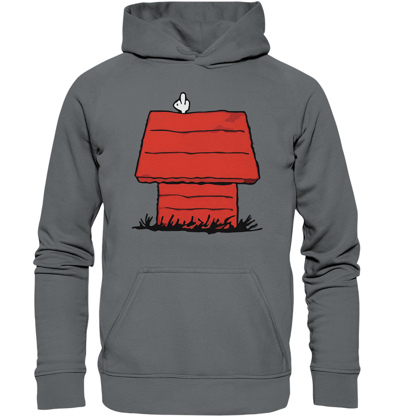 Rote Hütte mit Finger - Basic Unisex Hoodie