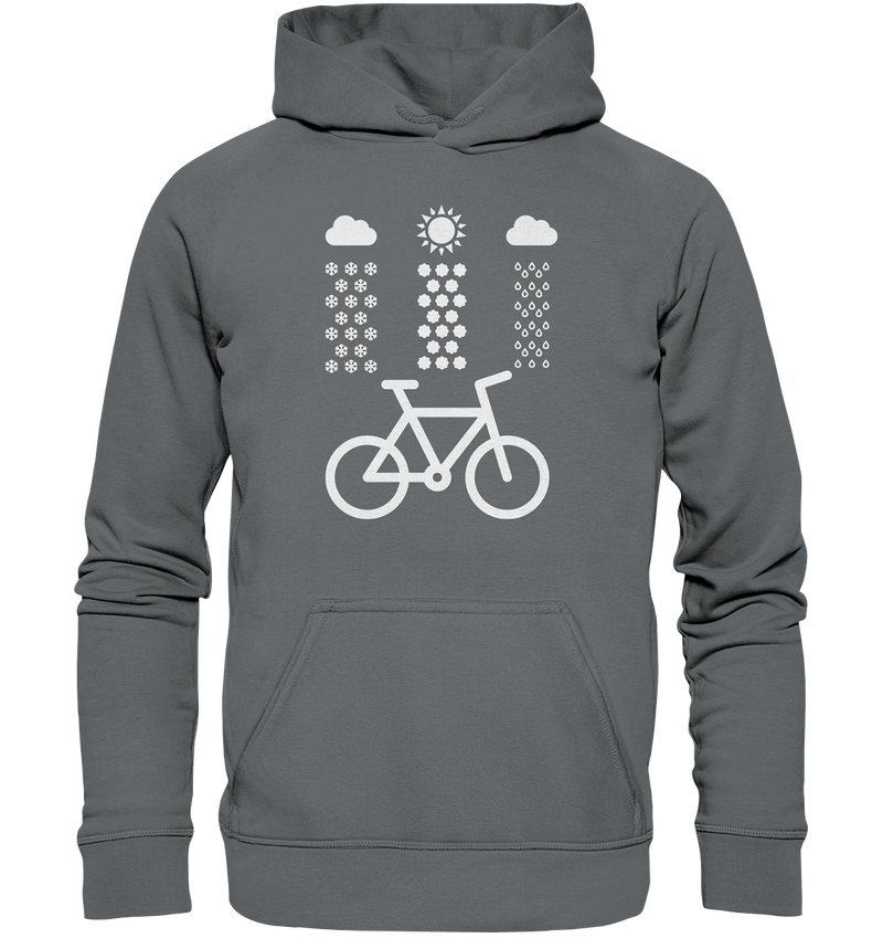 Jedes Wetter ist gut zum Biken - Basic Unisex Hoodie