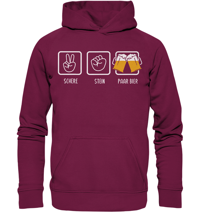 Schere, Stein, Paar Bier - Basic Unisex Hoodie