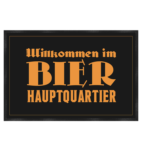 Willkommen im Bier Hauptquartier - Fußmatte