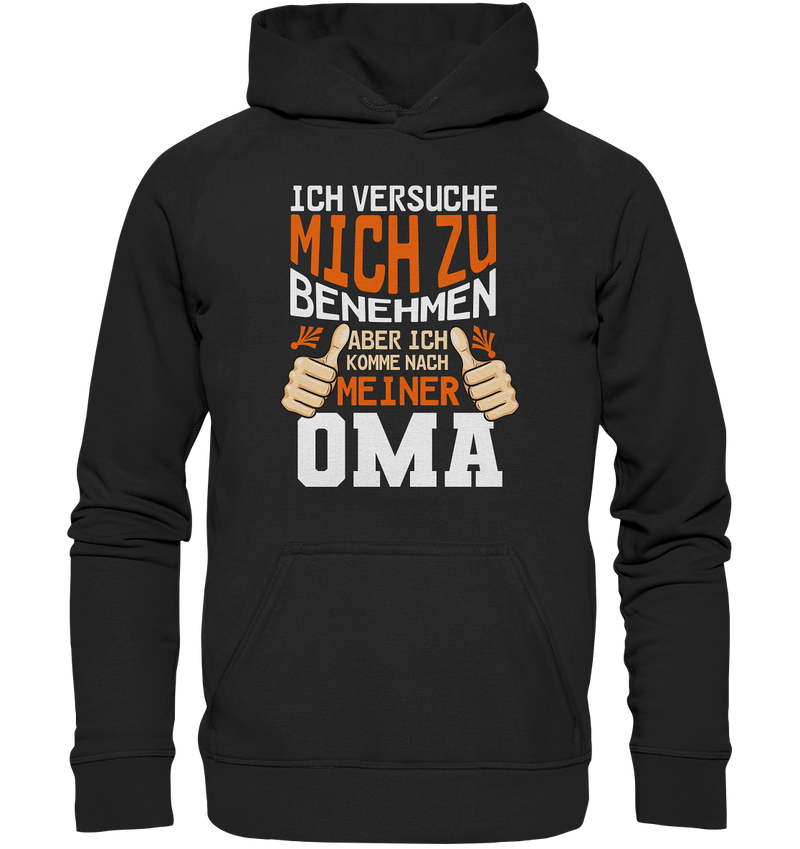 Ich versuch mich zu benehmen Oma - Kids Premium Hoodie