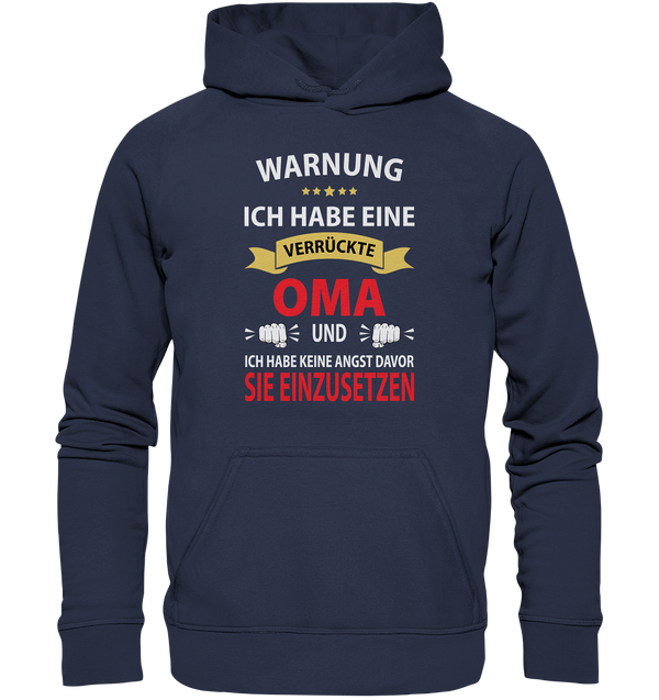 Warnung ich habe eine verrückte Oma und keine Angst davor sie einzusetzen - Kids Premium Hoodie