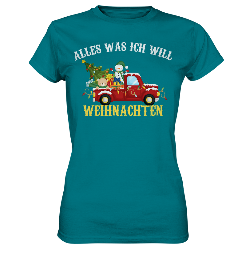 Alles was ich will Weihnachten - Ladies Premium Shirt