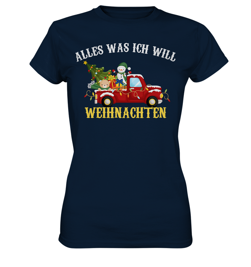 Alles was ich will Weihnachten - Ladies Premium Shirt