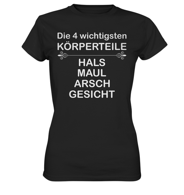 Die 4 wichtigsten Körperteile - Ladies Premium Shirt