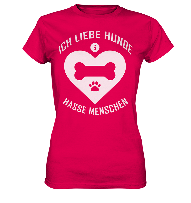 Ich liebe Hunde - Ladies Premium Shirt