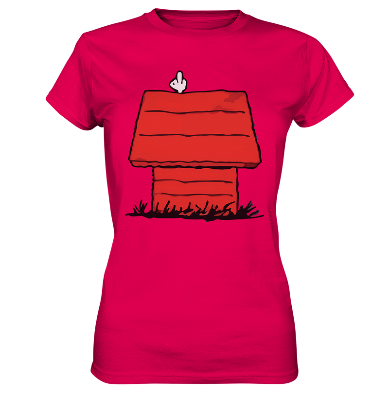 Rote Hütte mit Finger - Ladies Premium Shirt