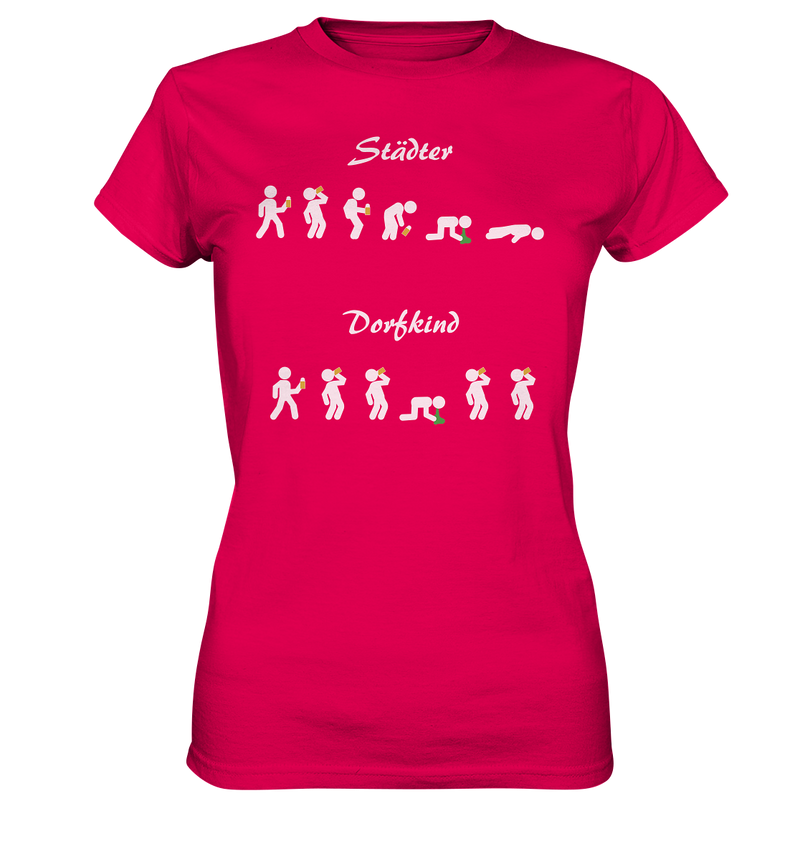 Städter vs Dorfkinder - Ladies Premium Shirt