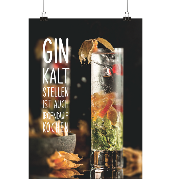 Gin kalt stellen ist auch irgendwie kochen - Poster