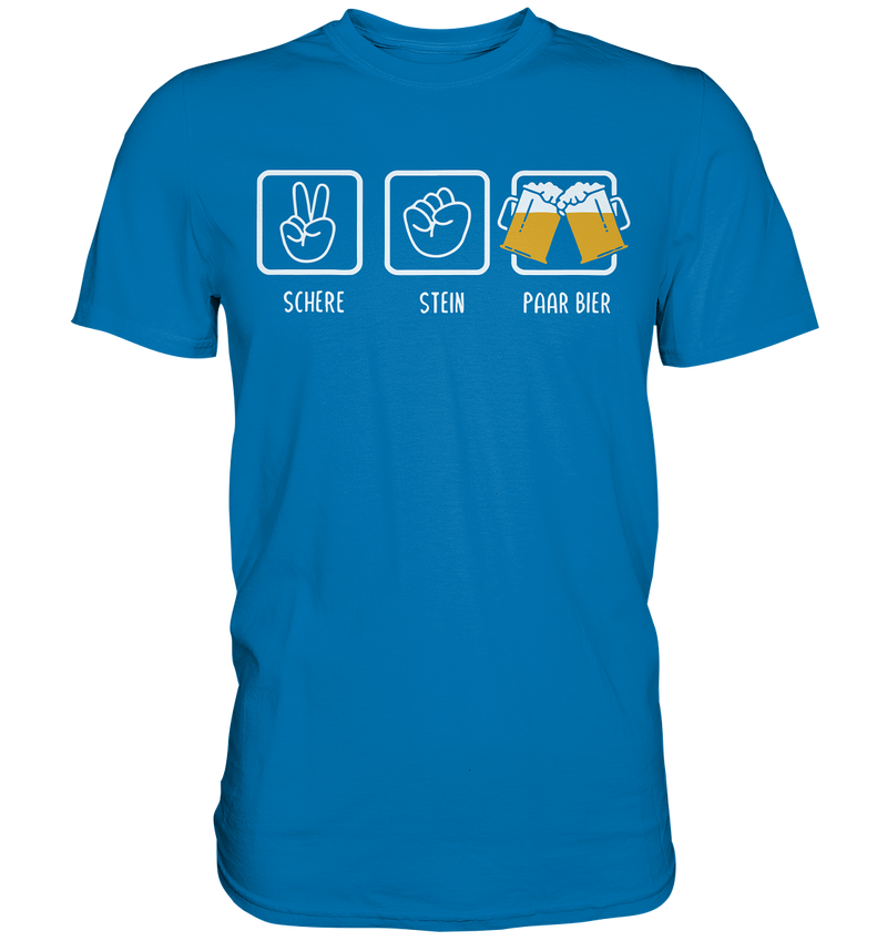 Schere, Stein, Paar Bier - Premium Shirt