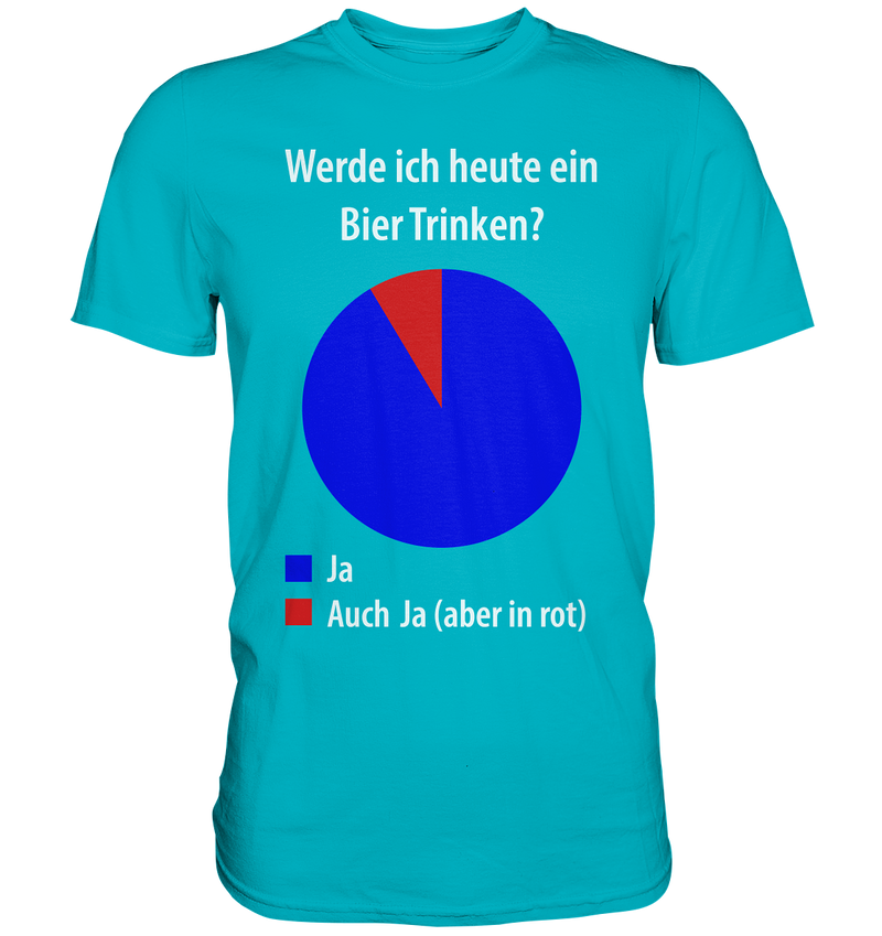 Werde ich heute ein Bier trinken? - Premium Shirt