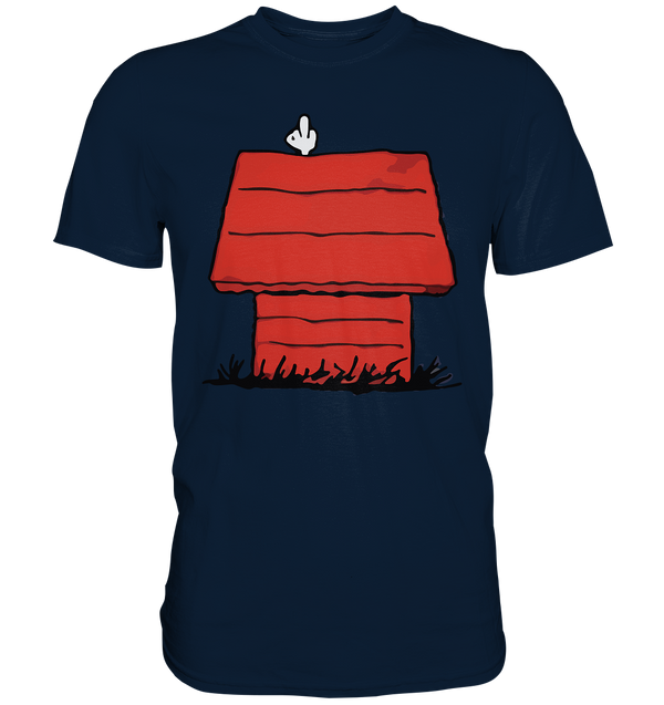 Rote Hütte mit Finger - Premium Shirt