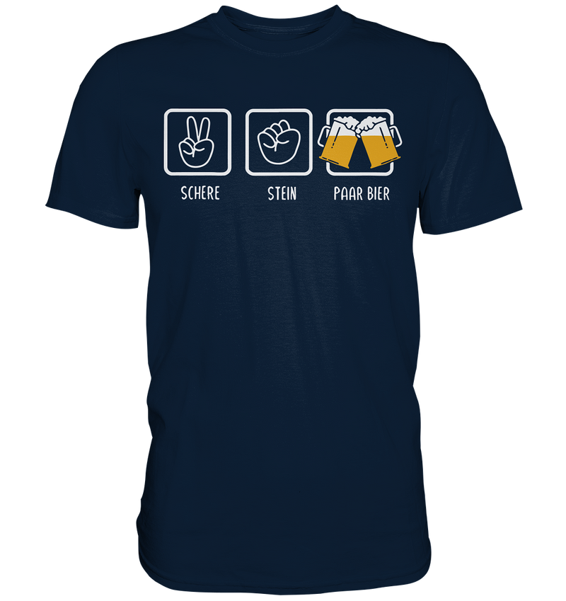 Schere, Stein, Paar Bier - Premium Shirt