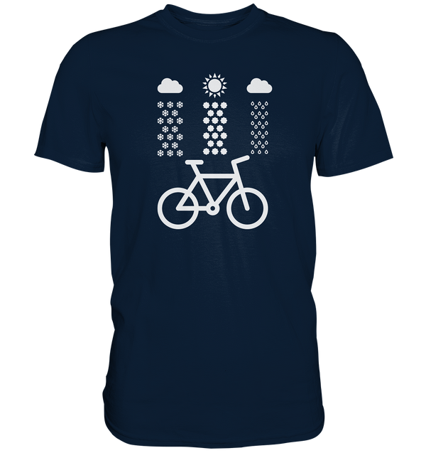 Jedes Wetter ist gut zum Biken - Premium Shirt