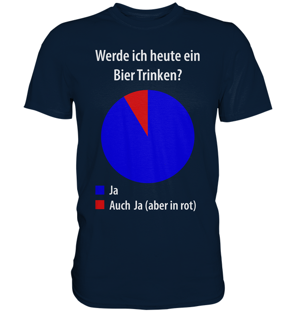 Werde ich heute ein Bier trinken? - Premium Shirt