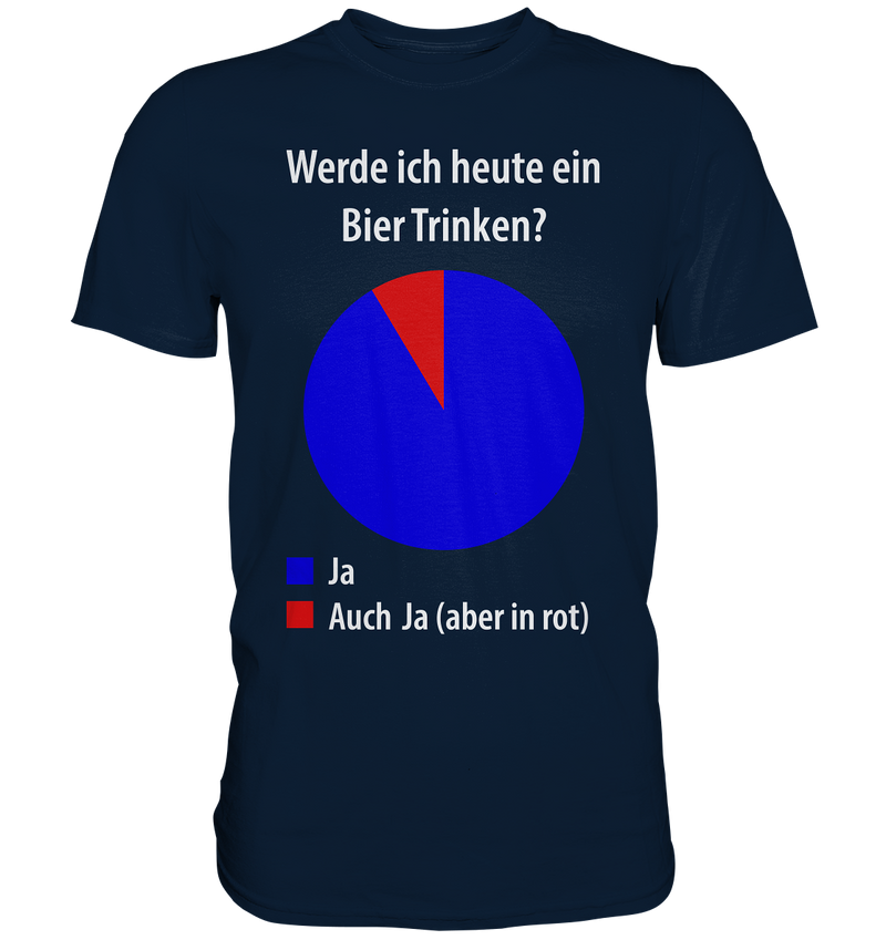 Werde ich heute ein Bier trinken? - Premium Shirt