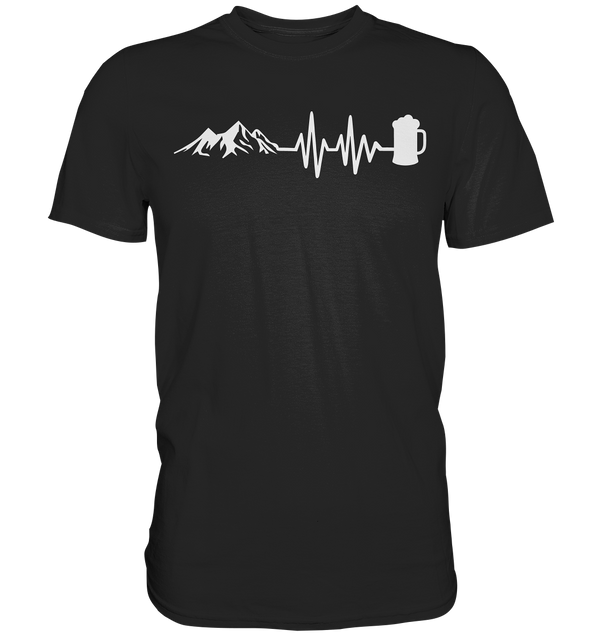 Berge Herzschlag Bier - Premium Shirt