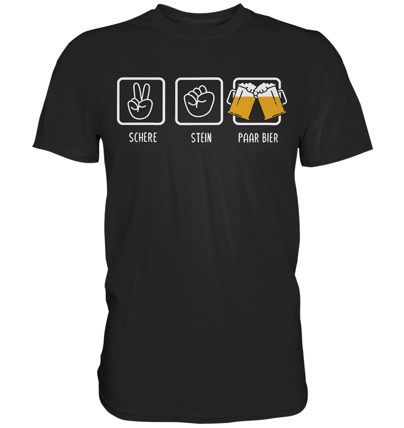 Schere, Stein, Paar Bier - Premium Shirt