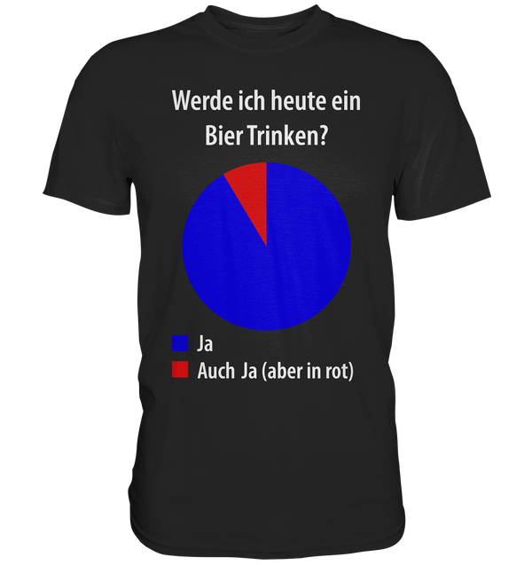 Werde ich heute ein Bier trinken? - Premium Shirt