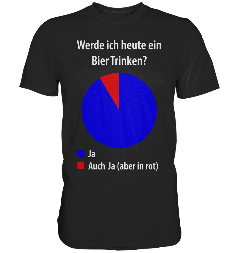 Werde ich heute ein Bier trinken? - Premium Shirt