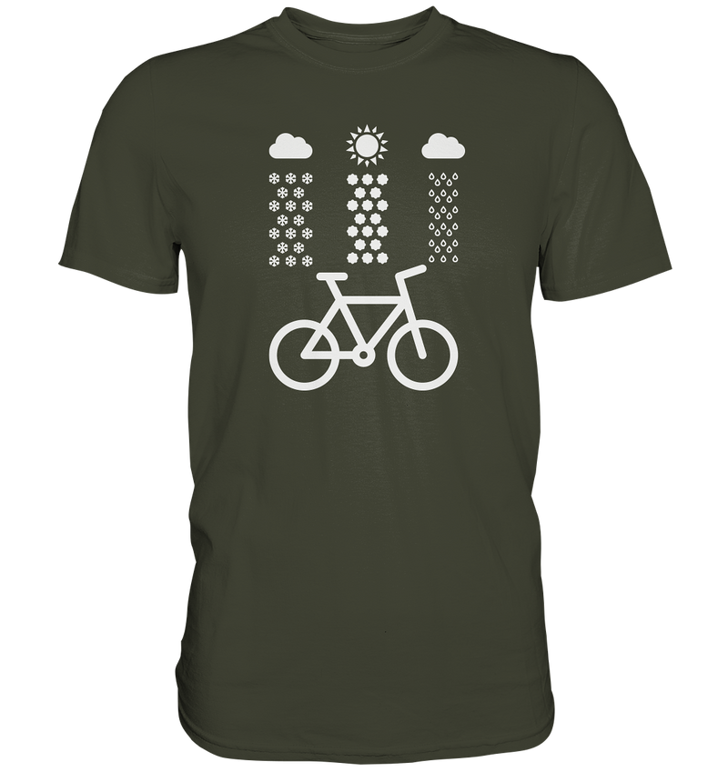 Jedes Wetter ist gut zum Biken - Premium Shirt