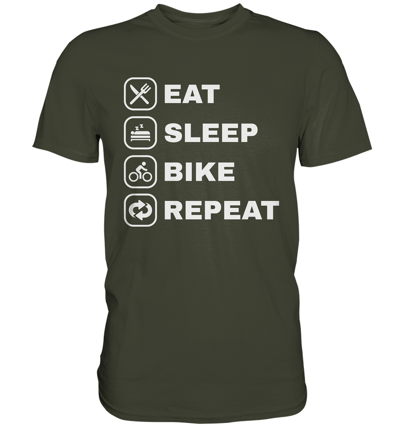 EAT SLEEP BIKE REPEAT - Premium Shirt