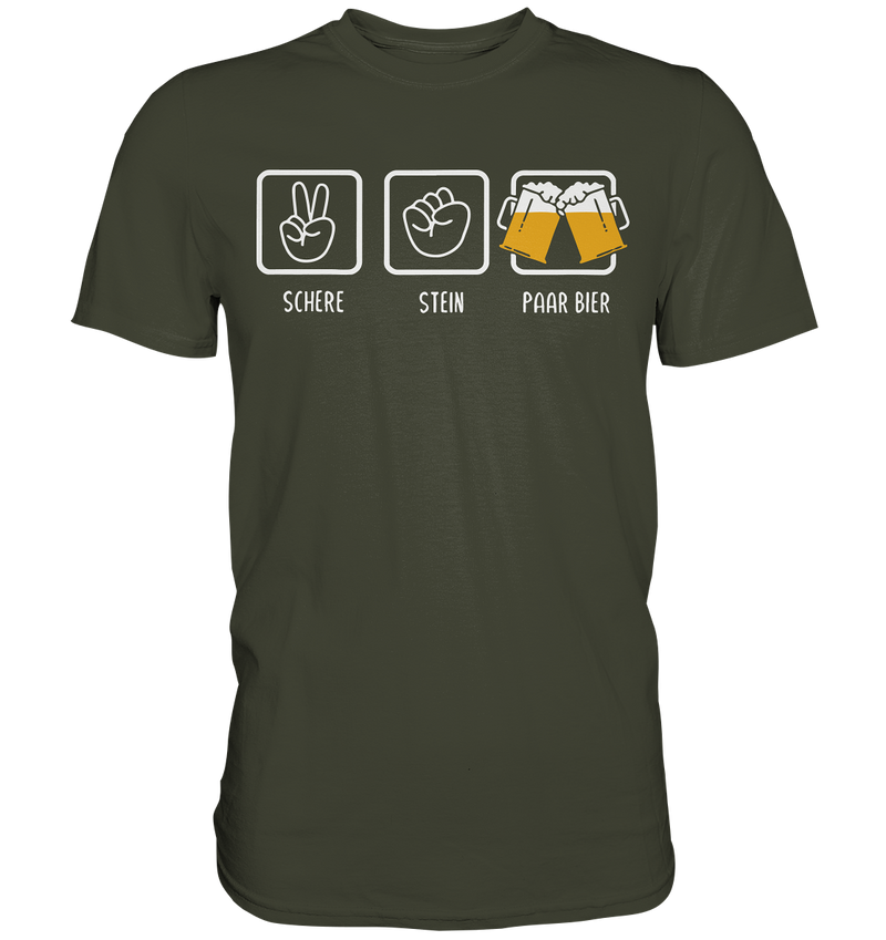 Schere, Stein, Paar Bier - Premium Shirt