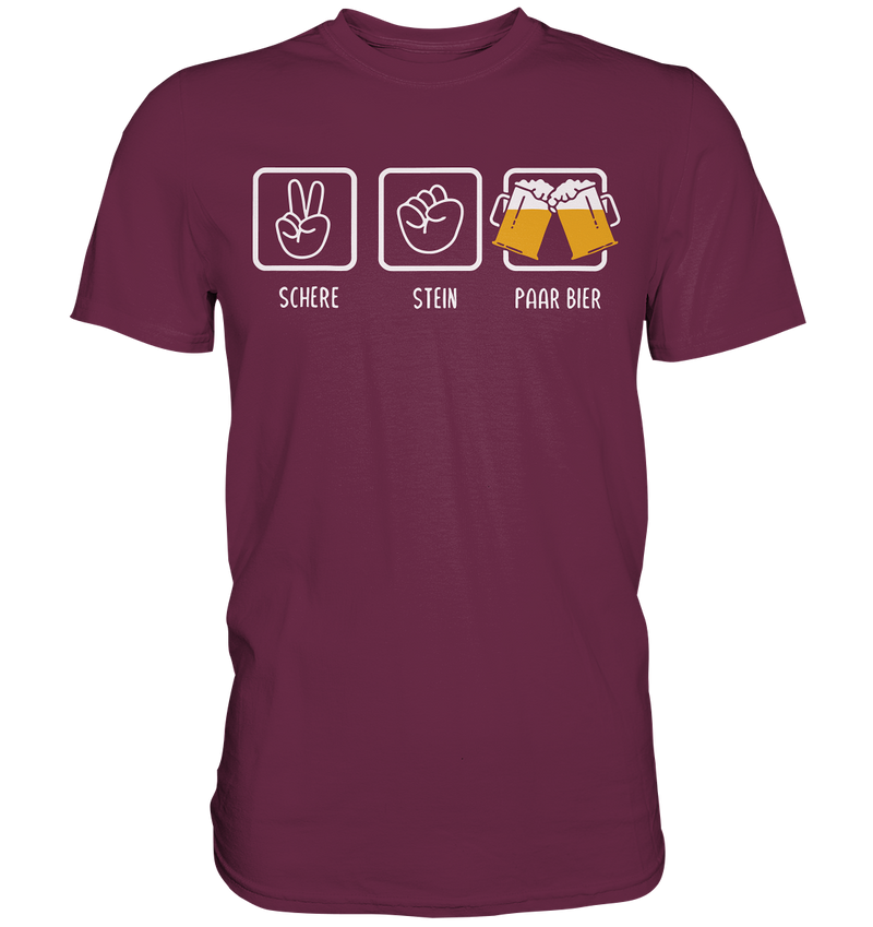 Schere, Stein, Paar Bier - Premium Shirt