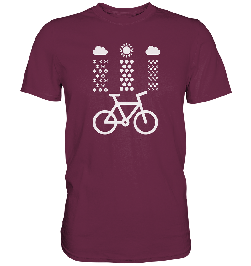 Jedes Wetter ist gut zum Biken - Premium Shirt