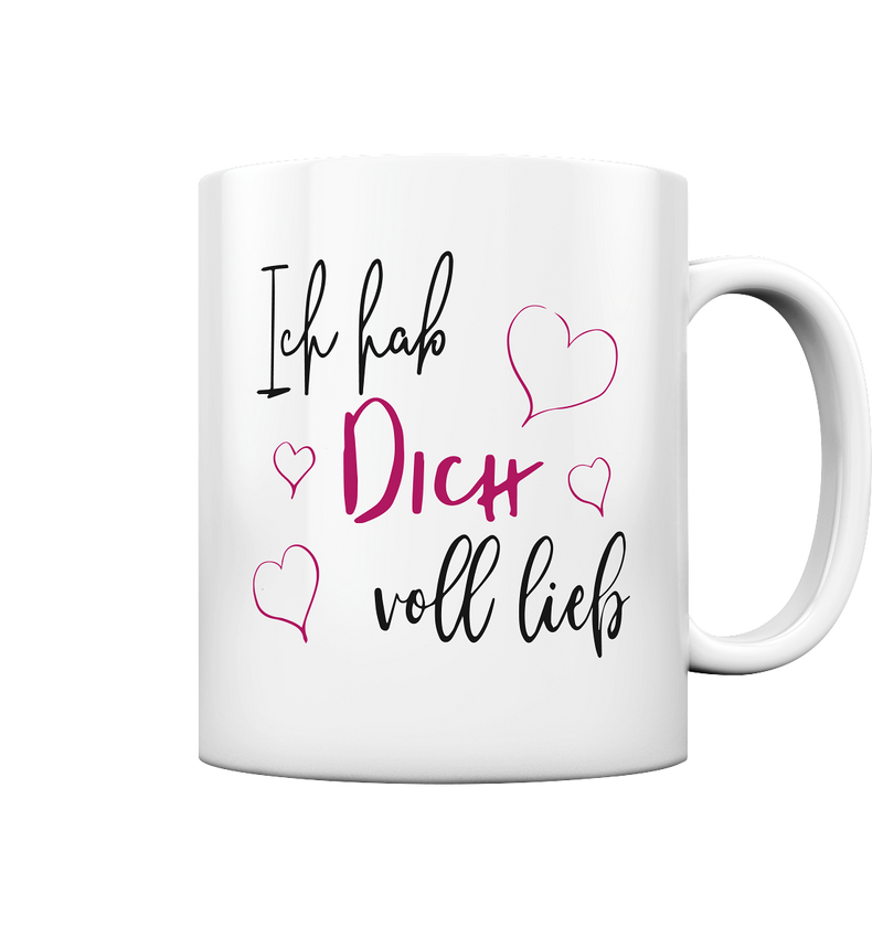 Ich hab dich voll lieb - Tasse glossy