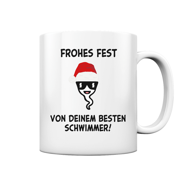 Frohes Fest von deinem besten Schwimmer! - Tasse glossy