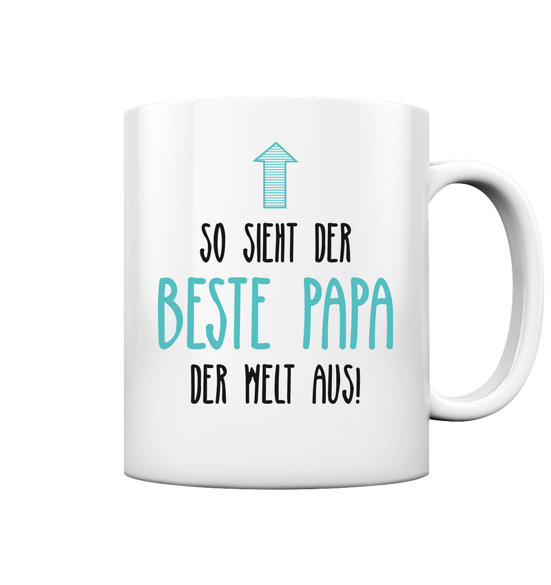 So sieht der beste Papa der Welt aus! - Tasse glossy